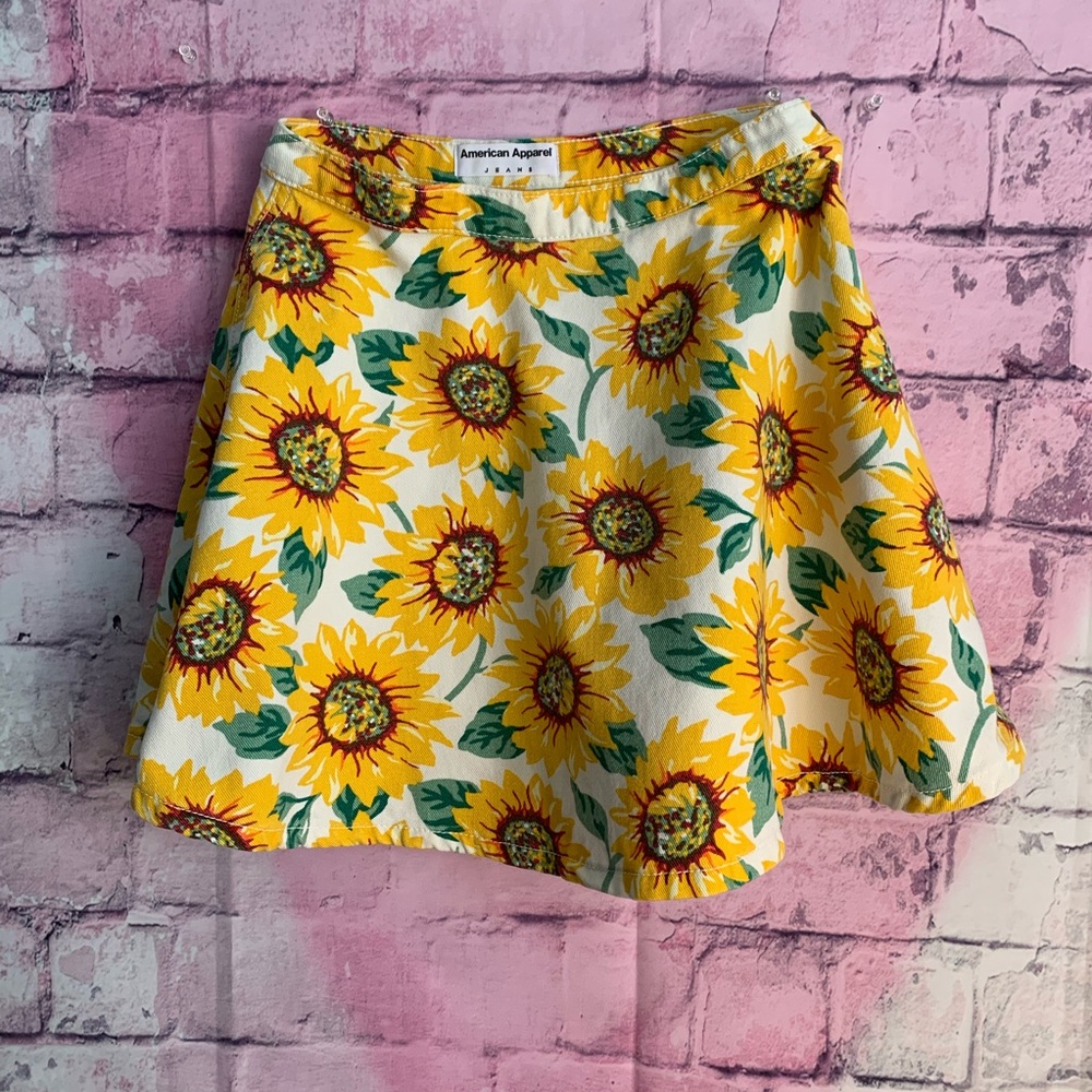 American Apparel sunflower skirt